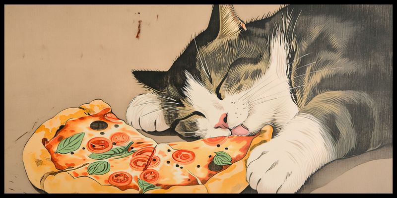 Plakat 91,3x44,5cm Pizza Dla Kota zdjęcie 2