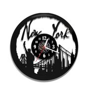 Zegar ścienny z płyty winylowej New York 146.2