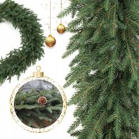 Girlanda Świerk 3D 100% PE wygląd bardzo naturalny 110 cm gęsta