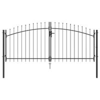 Brama ogrodowa Z blokadą Szary 125 x 300 cm Stal