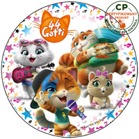 Opłatek na tort Koty