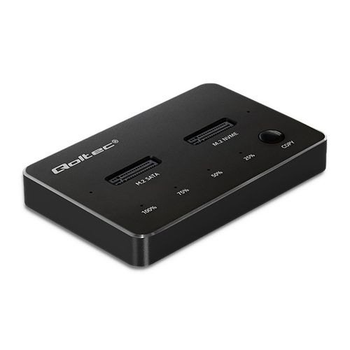 Qoltec Stacja dokująca dysków SSD M.2 NVMe SATA USB-C DUAL 2 x 2TB na Arena.pl