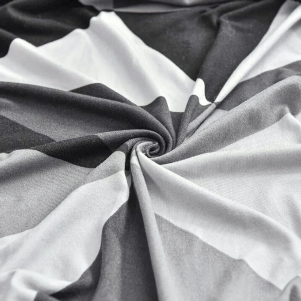 POKROWIEC NA PODNÓŻEK PUF ELASTYCZNY GŁADKI GRAFIKA GEOMETRYCZNE WZORY zdjęcie 11