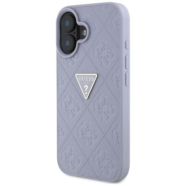 etui guess hot stamp 4g pattern triangle metal logo do iphone 16 zdjęcie 2