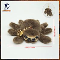 Pluszowy pająk brązowy, kolor: A-keychain-15 cm