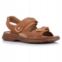 SANDAŁY MĘSKIE SKÓRZANE ŁUKPOL 812 SKÓRA POLSKIE 40