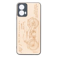 Drewniane Etui Bewood do Motorola G34 5G HARLEY PATENT ANIEGRE