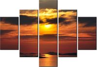 70 100CM OBRAZ 5 ELEM CHORWACKIE SŁOŃCE DRUK PŁÓTNO