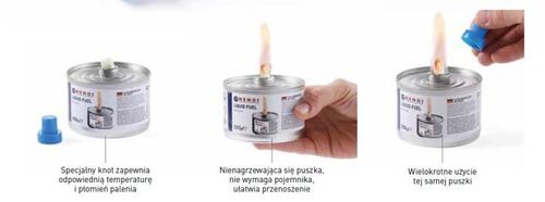 Hendi 24 szt. Paliwo do podgrzewaczy (czas spalania ok 6 H) z knotem 200 g na Arena.pl