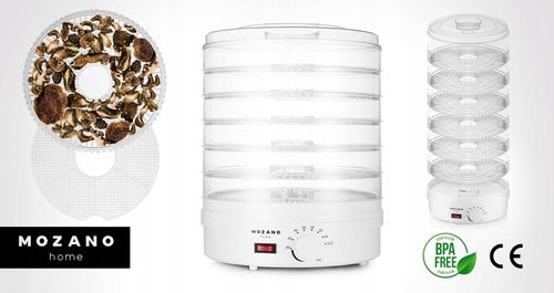 DUŻA SUSZARKA DO OWOCÓW WARZYW GRZYBÓW ZIÓŁ MOCNA 500W 6 SIT ZESTAW na Arena.pl