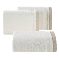 Ręcznik frotte z bordiurą ABBIE 70X140 kremowy