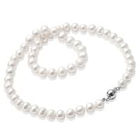 perły naturalne 8-9mm ze srebrem