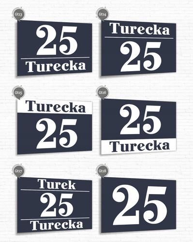 Tabliczka Tablica ADRESOWA Numer domu 20x15 cyfry ulica dibond antacyt na Arena.pl