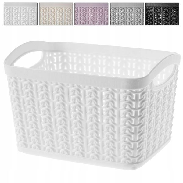 KOSZYK POJEMNIK PUDEŁKO PLASTIK KOSZ 1,5L KOLORY zdjęcie 8