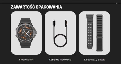 Wytrzymały Hammer Smartwatch 2 wodoodporny GPS SOS Duża bateria na Arena.pl