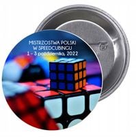 Przypinki buttony POLSKI TURNIEJ - W SPEEDCUBINGU