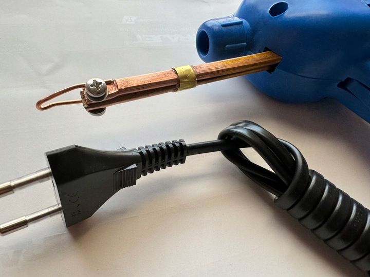 Lutownica transformatorowa Tex 200W NIEBIESKA zdjęcie 2