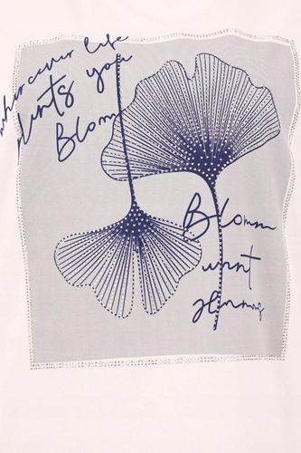 BLUZKA BAWEŁNIANA Z KRÓTKIM RĘKAWEM DUŻE ROZMIARY NA LATO Z NADRUKIEM LUŹNA na Arena.pl