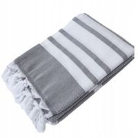 Hamur Home Szary ręcznik z frędzlami Hammam SPA Sauna Plaża Ręcznik Hamam