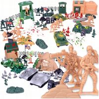 Żołnierzyki Baza Wojskowa Armia Figurki 300 El. Duży Zestaw Wojsko Czołgi