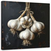 Obraz do kuchni restauracji baru jadalni, Wiszący czosnek warzywa