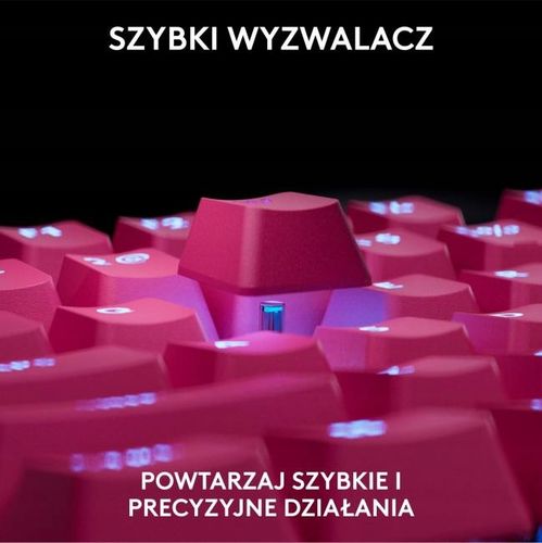 Klawiatura LOGITECH Pro X TKL Rapid Różowy na Arena.pl