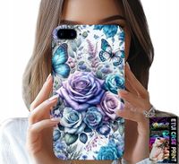 ETUI DO IPHONE ( 7 PLUS ) - KWIECISTE WZORY RÓŻEKWIATKI CASE + SZKŁO