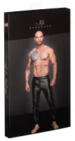 noir spodnie joggery męskie xl power wetlook czarny matowy