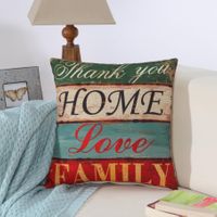 Poszewka na poduszkę z napisami Home Love 45x45cm