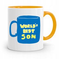 Kubek Żółty Prezent Dla Syna Worlds Best Son Z Nadrukiem Ze Zdjęciem