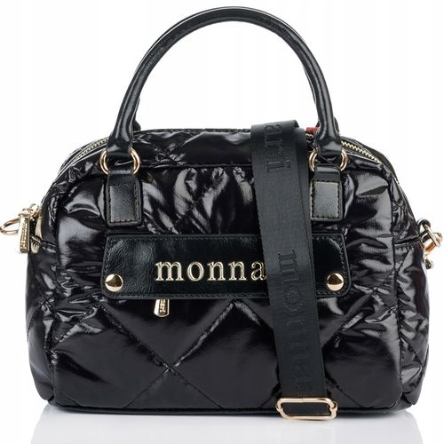 Torebka Damska Listonoszka MONNARI Pojemna KUFEREK Pikowana Lakierowana na Arena.pl