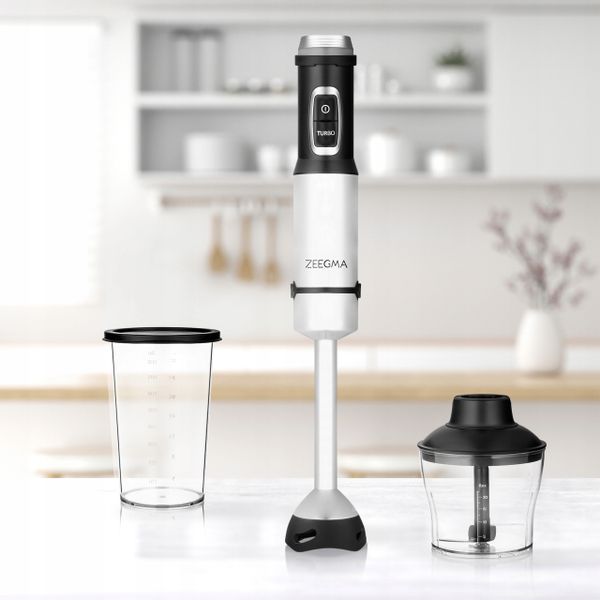 Mocny Blender Ręczny Wielofunkcyjny 5W1 Tytanowe Ostrze Zeegma Handy Chef zdjęcie 5