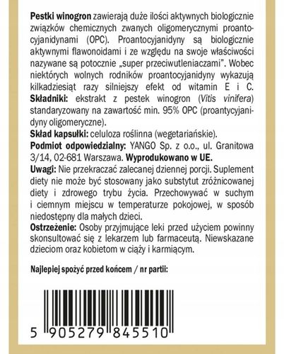 OPC 95% ekstrakt z pestek winogron - Yango na Arena.pl