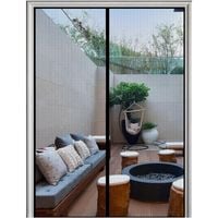 Moskitiera Magnetyczna na Drzwi Czarna 90x210 Siatka Włókno Szklane Mocna