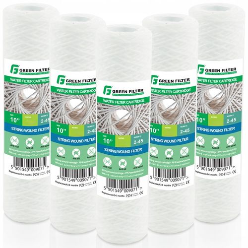 FILTR DO WODY WKŁAD 10' SZNURKOWY 20 MIKRON USUWA OSADY 5 SZTUK na Arena.pl