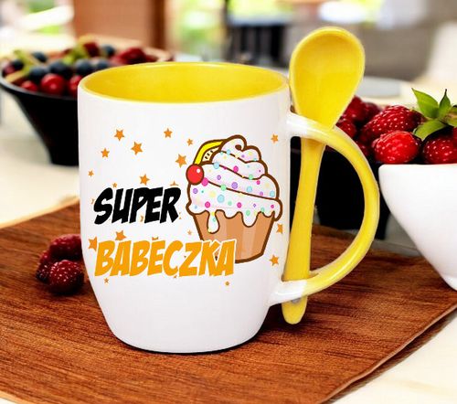 KUBEK Z ŁYŻECZKĄ PREZENT DZIEŃ KOBIET DLA KOLEŻANKI DZIEWCZYNY MAMY WZORY na Arena.pl
