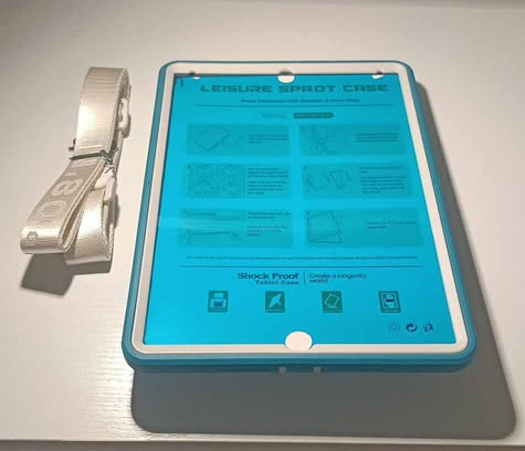 Etui do iPad 9/8/7 10.2" z Podstawką i Paskiem na Ramię Niebieskie na Arena.pl