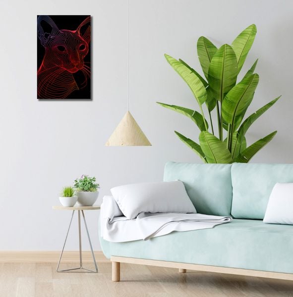 Obraz 30x50cm Cyfrowa Kocica zdjęcie 2