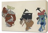Obraz 70x50cm Dancers, Sekka Japoński Vintage do Salonu