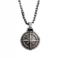 NASZYJNIK Kompas SYMBOL AMULET Gwiazda Droga 140