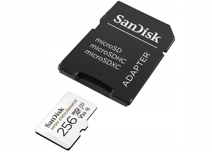 Karta micro SD 256GB SANDISK High Endurance microSDXC 256GB V30 zdjęcie 3