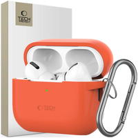 tech-protect silicone hook apple airpods pro 1 / 2 neon orange