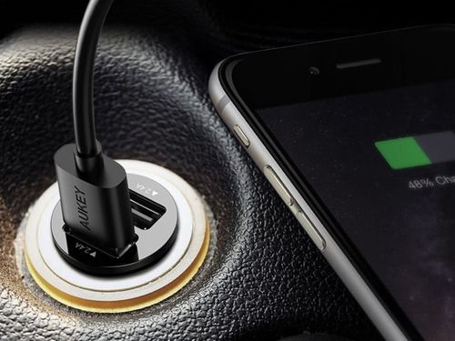 Ładowarka samochodowa AUKEY CC-S1 2xUSB +kabel micro USB CB-D9 na Arena.pl