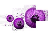 90CM 160 OBRAZ 4 ELEM FIOLETOWE DMUCHAWCE ŚCIENNY