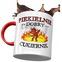 Kubek Czerwony Dla Cukiernika Piekielnie Dobry Z Nadrukiem Ze Zdjęciem