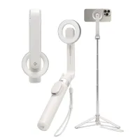 Selfie stick Spigen S571W MagSafe Bluetooth z tripodem - beżowy