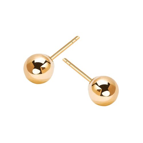 złote kolczyki kuleczki  5mm na Arena.pl