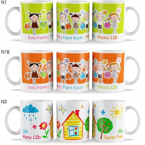 prezent dzień NAUCZYCIELA PRZEDSZKOLANKI WYCHOWAWCY kubek z imionami na Arena.pl
