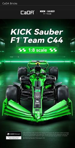 KLOCKI CADA F1 KICK SAUBER TEAM FORMUŁA 1 AUTO WYŚCIGOWE 2553 EL. SKALA 1:8 na Arena.pl