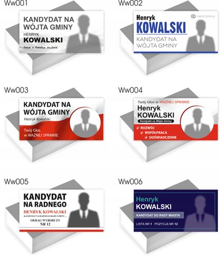 Wizytówki wyborcze 1000 sztuk WYBORY KANDYDAT NA BURMISTRZA GMINY + PROJEKT na Arena.pl